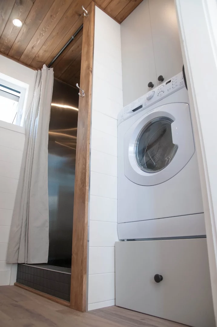 The Eucalyptus' bathroom includes a washer/dryer
