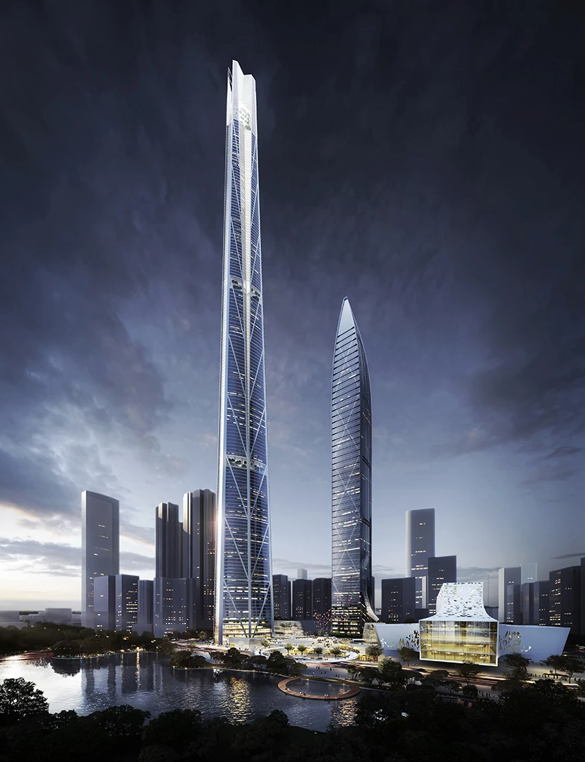 A flyover would potentially be link the tower to another nearby planned megatall skyscraper