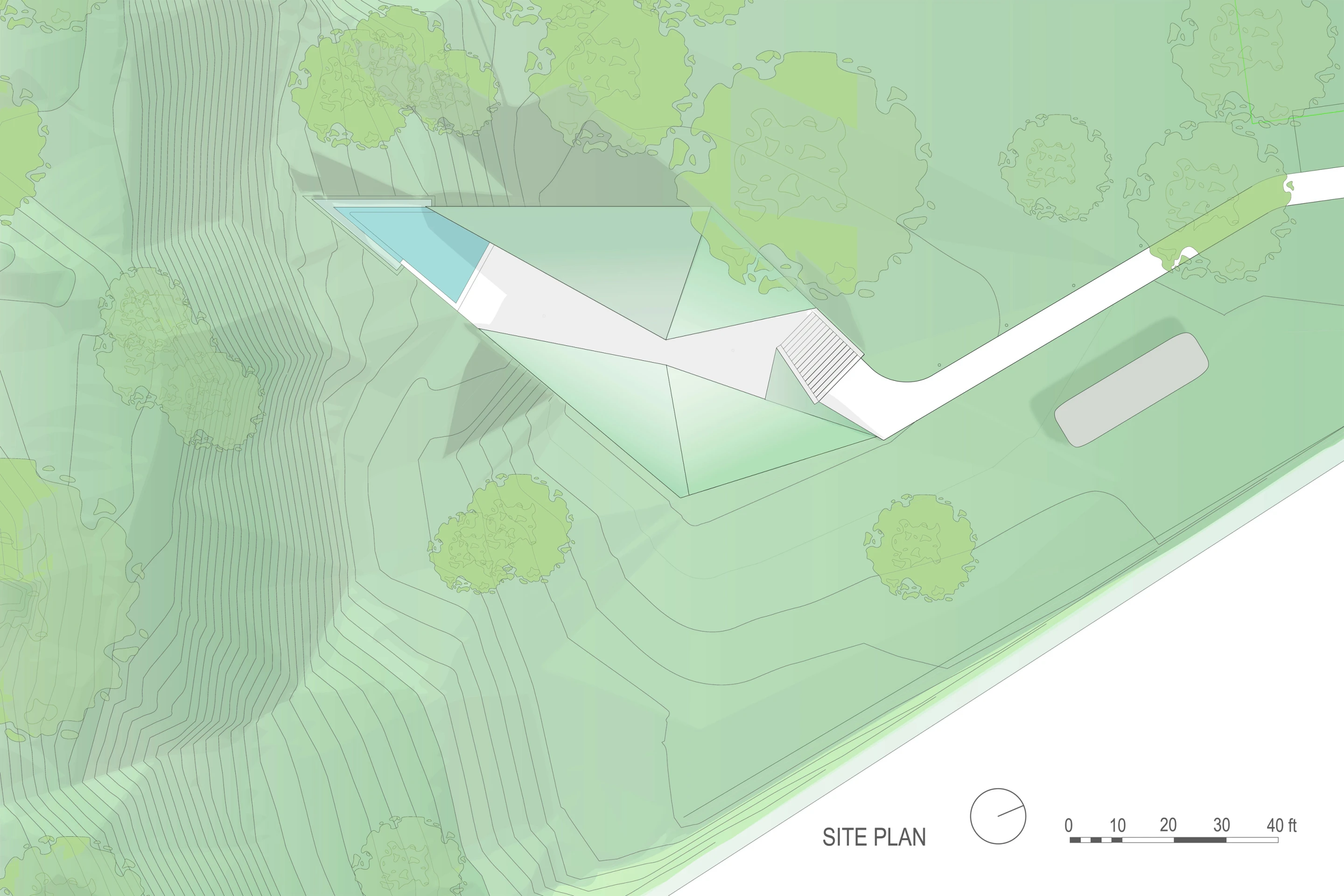 Edgeland Residence site plan