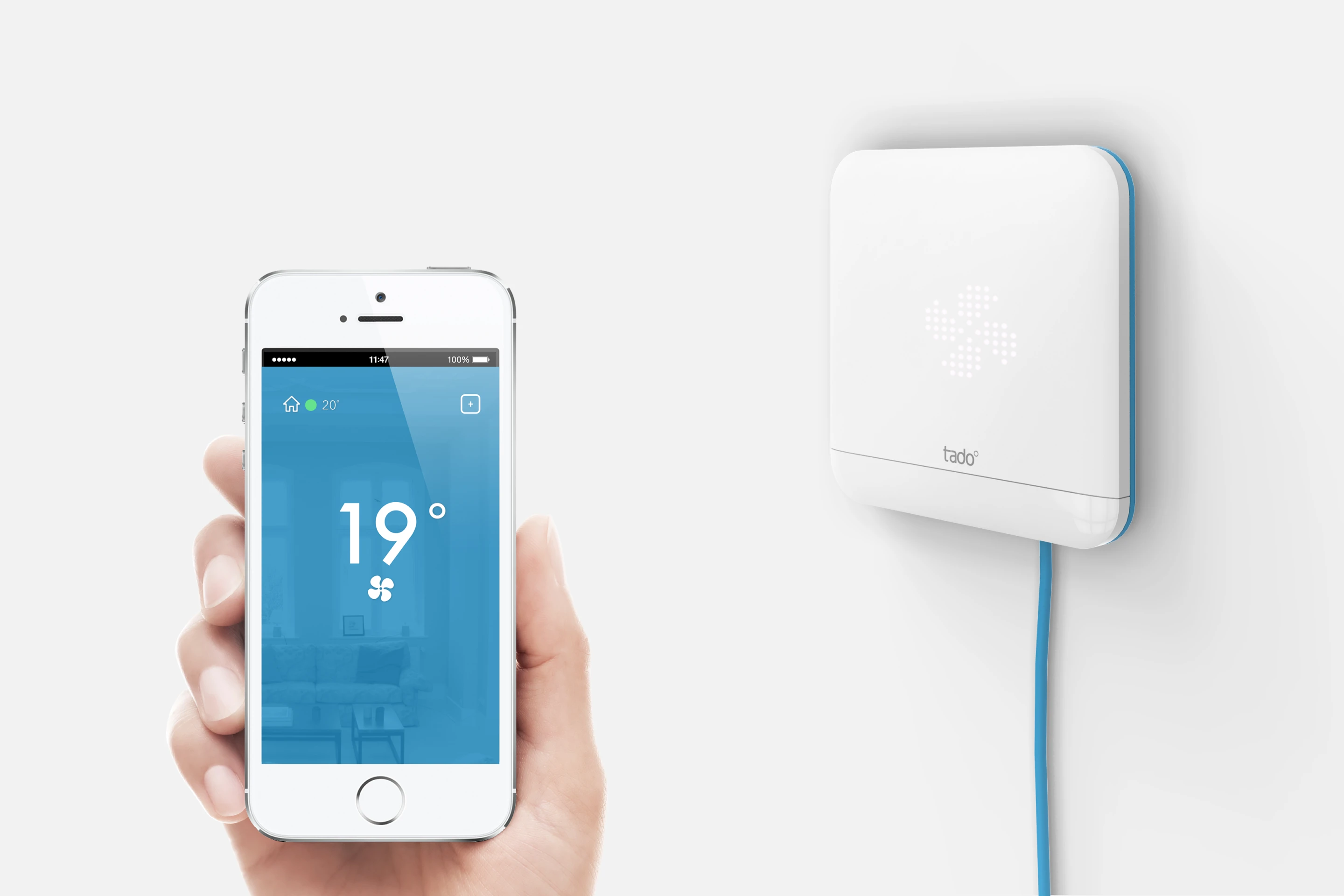 In addition to tracking the user when they're out and about, Tado Cooling is Bluetooth and iBeacon capable which allows its to monitor users' movements within the home