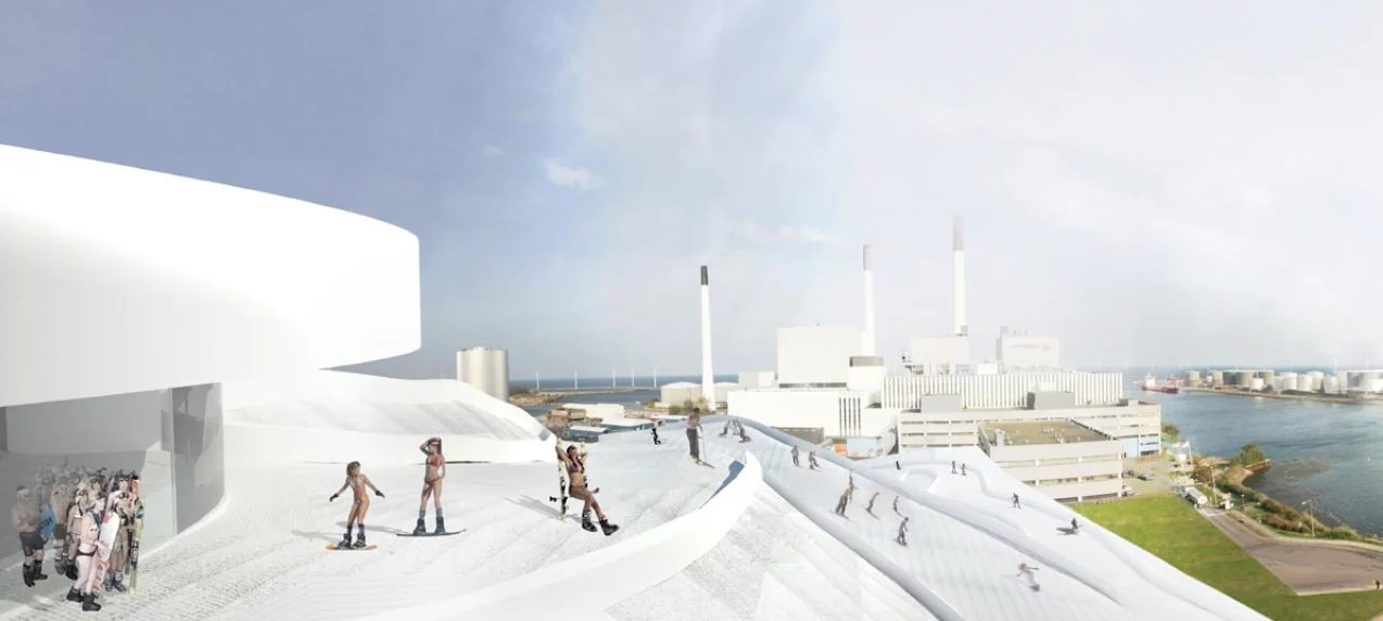 Citizens and visitors can enjoy a ski trip down the slopes of the power station all year round