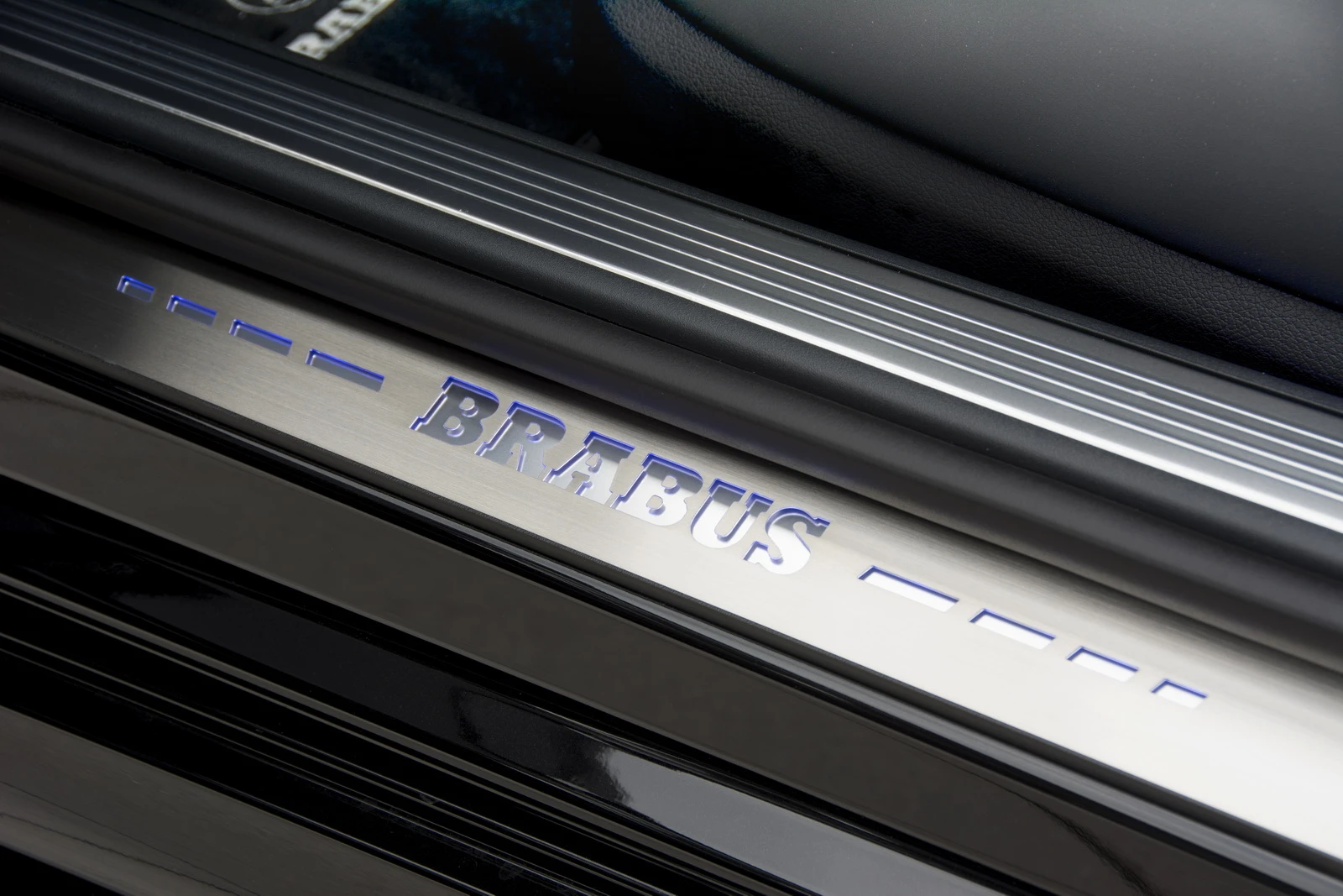 The Brabus kickplates under the S-Class doors are another unique touch