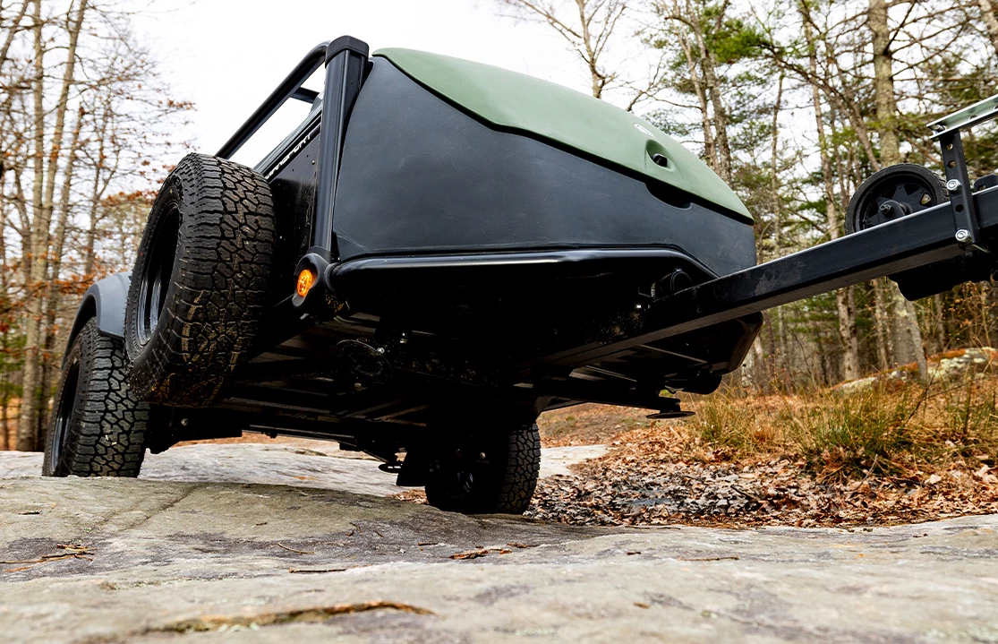 A look at the GOAT's 6061 powder-coated aluminum chassis