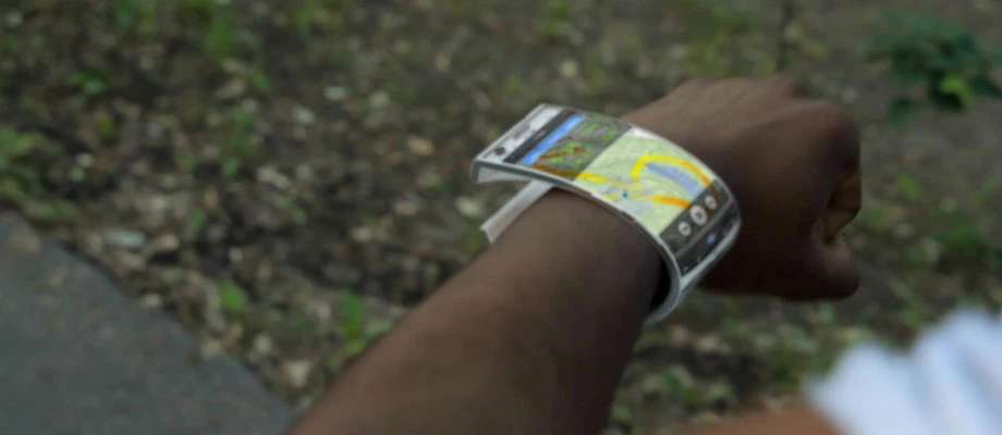 The Smile is a twin-display smartphone you can wrap around your wrist and wear like a bracelet