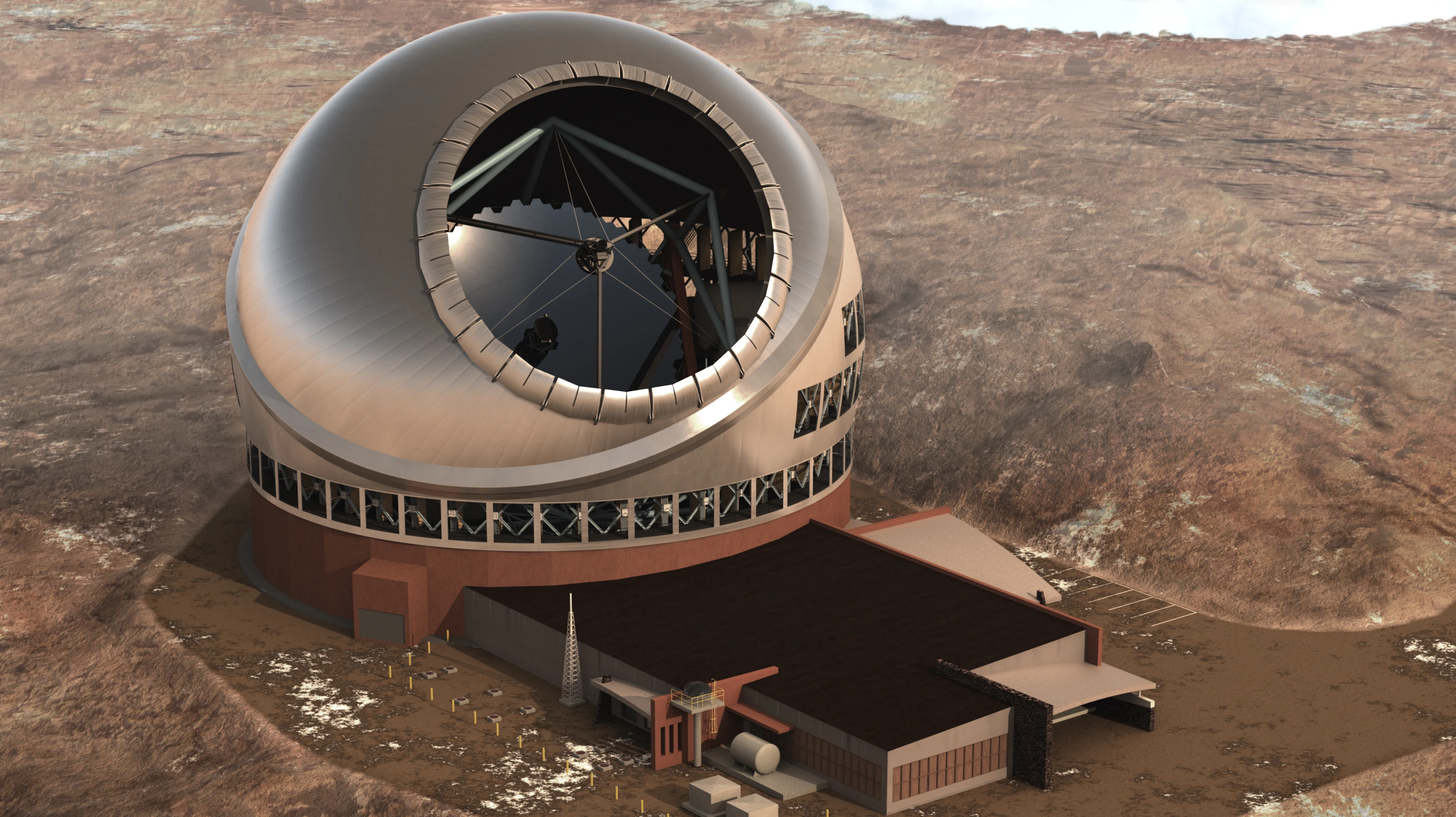 The Thirty-Meter Telescope (TMT) (Image: Courtesy TMT Observatory Corporation)