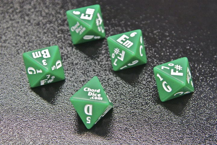 Chord Dice songwriting and teaching tool
