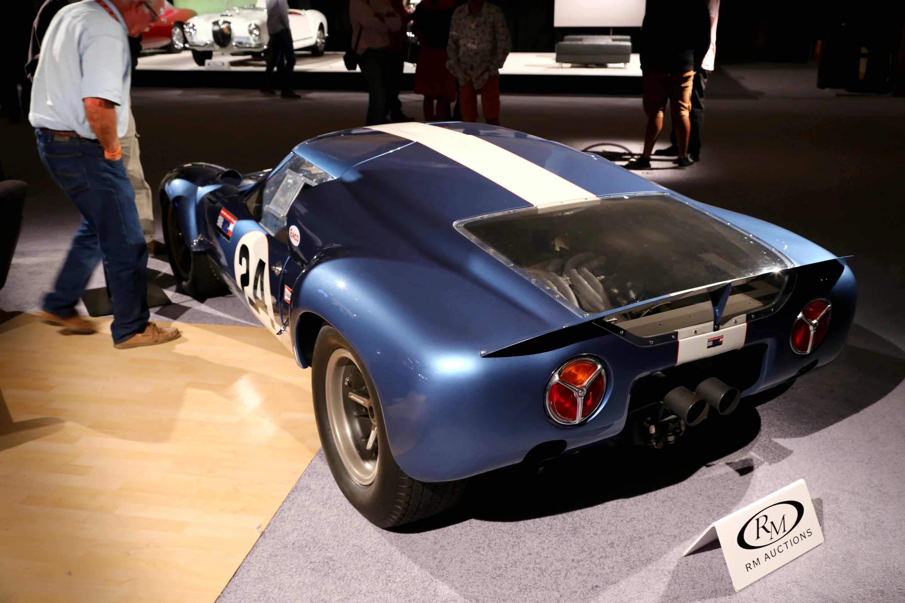 A beautiful 1963 Lola Mk 6 GT greets visitors to the RM showroom (Photo: Angus MacKenzie/Gizmag.com)