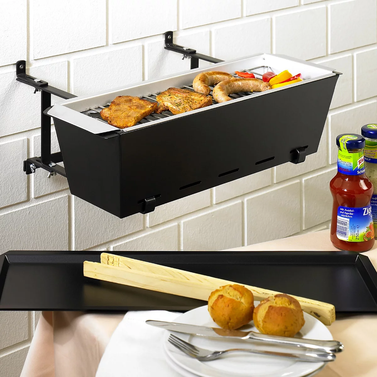 The BBQ Bruce Handrail Grill may just give new meaning to small entertainment spaces