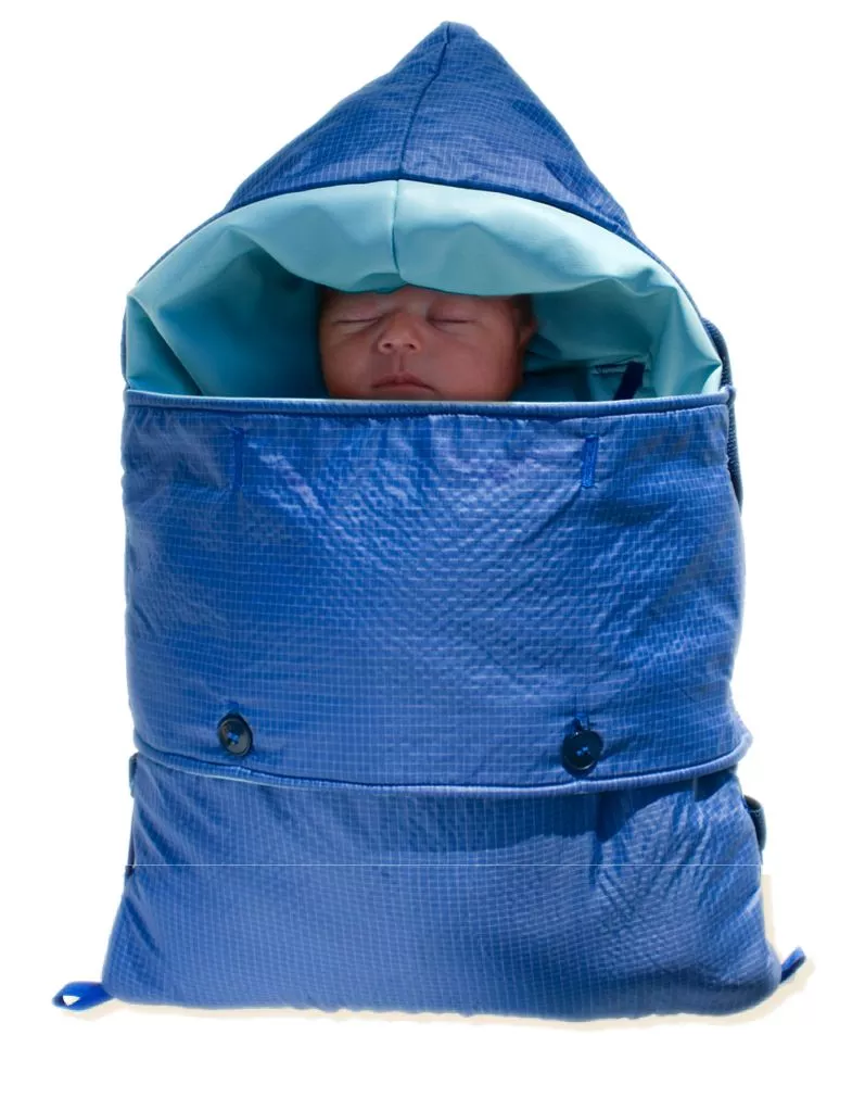 The Infant Warmer is a sleeping bag-like device that uses a phase-change material to keep premature infants at a proper body temperature for up to four hours, without electricity