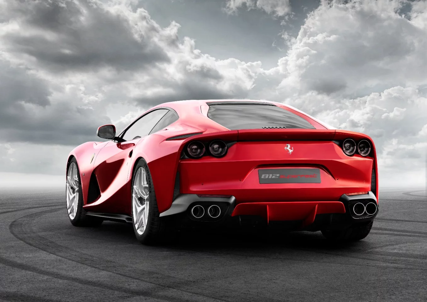 The 812 Superfast runs with quad taillights in keeping with the rest of the Ferrari range