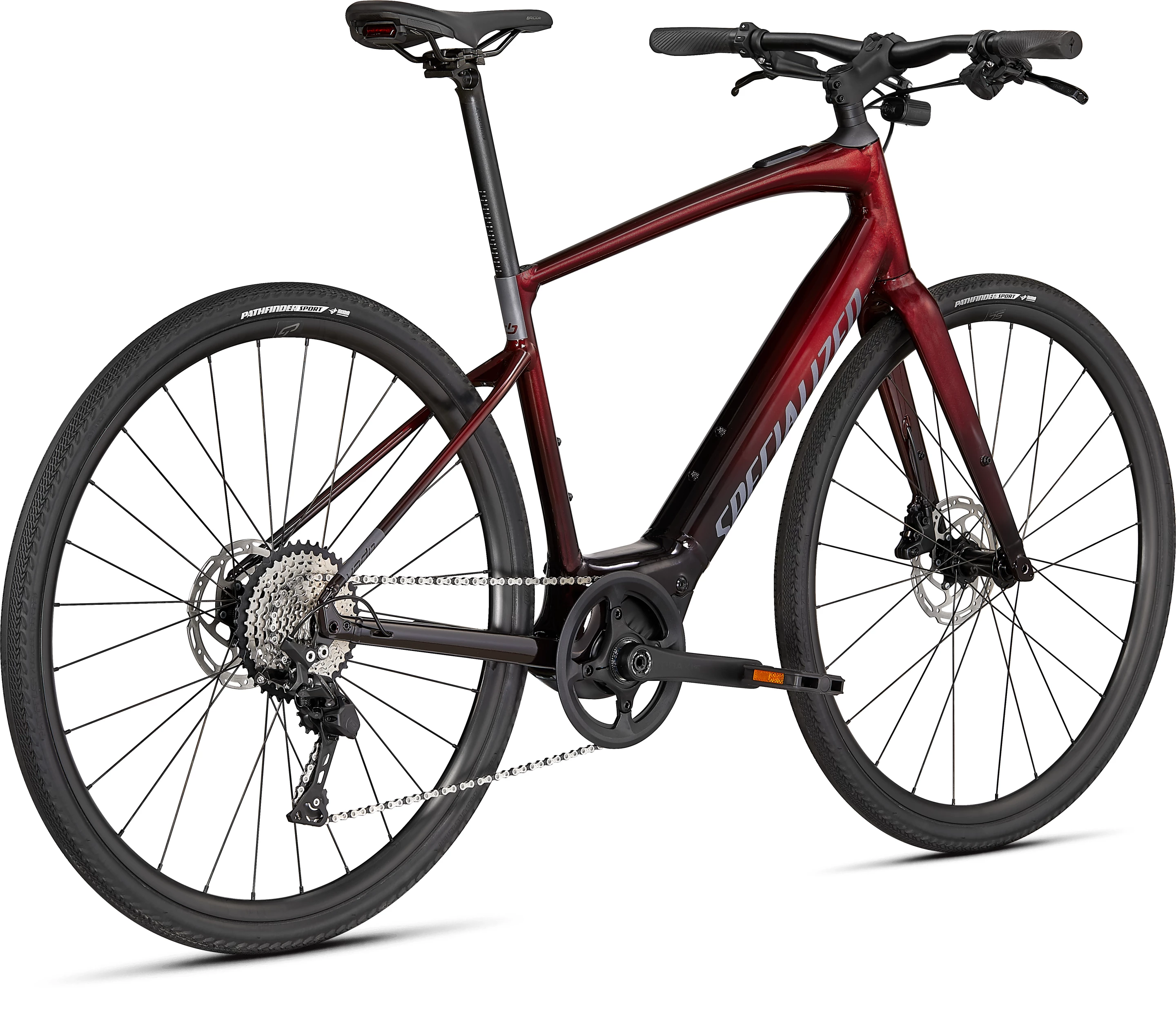 Pedal assist up to 28 mph is provided, and the integrated battery should be good for up to 80 miles