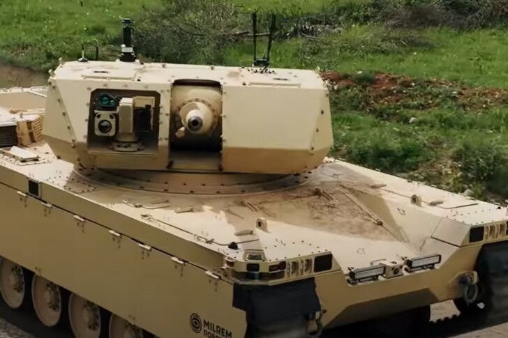 The tank was composed of a Milrem module and a Kongsberg turret