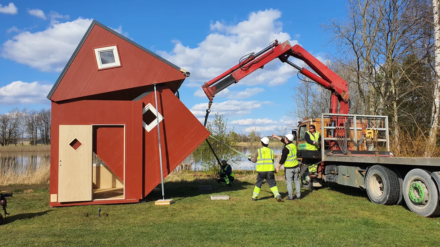 The Brette Haus is primarily constructed from CLT (cross-laminated timber)