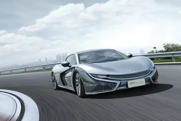 A Chinese-American partnership brings us this mid-level electric sports car with exotic looks.