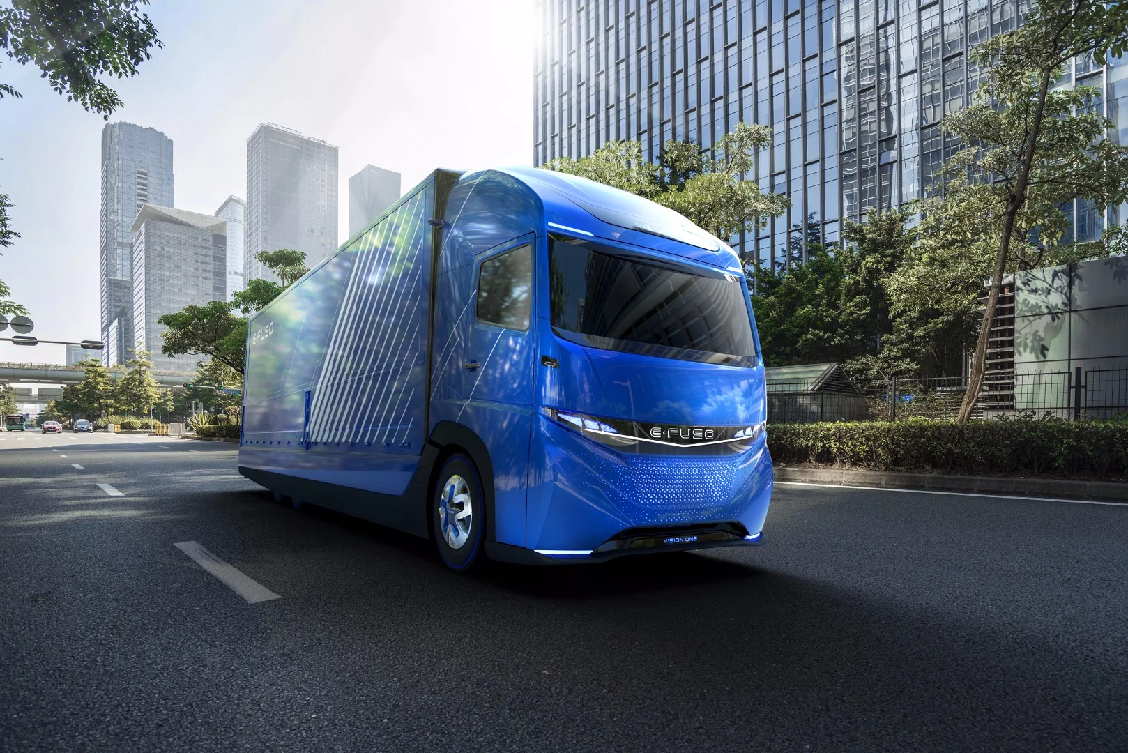 The E-Fuso Vision One concept represents the top of the company’s plans for electrification of its vehicles