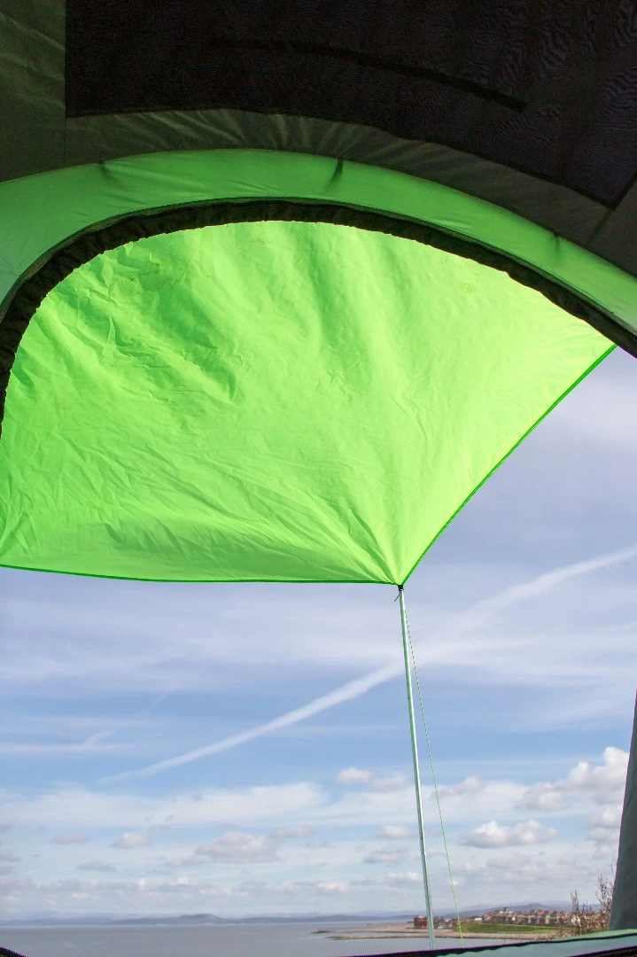 The Cinch includes dual awnings for added weather protection
