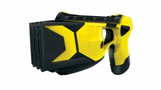 The Taser X3 has enhanced power ... enough to disperse more than 300 five-second firings across all bays