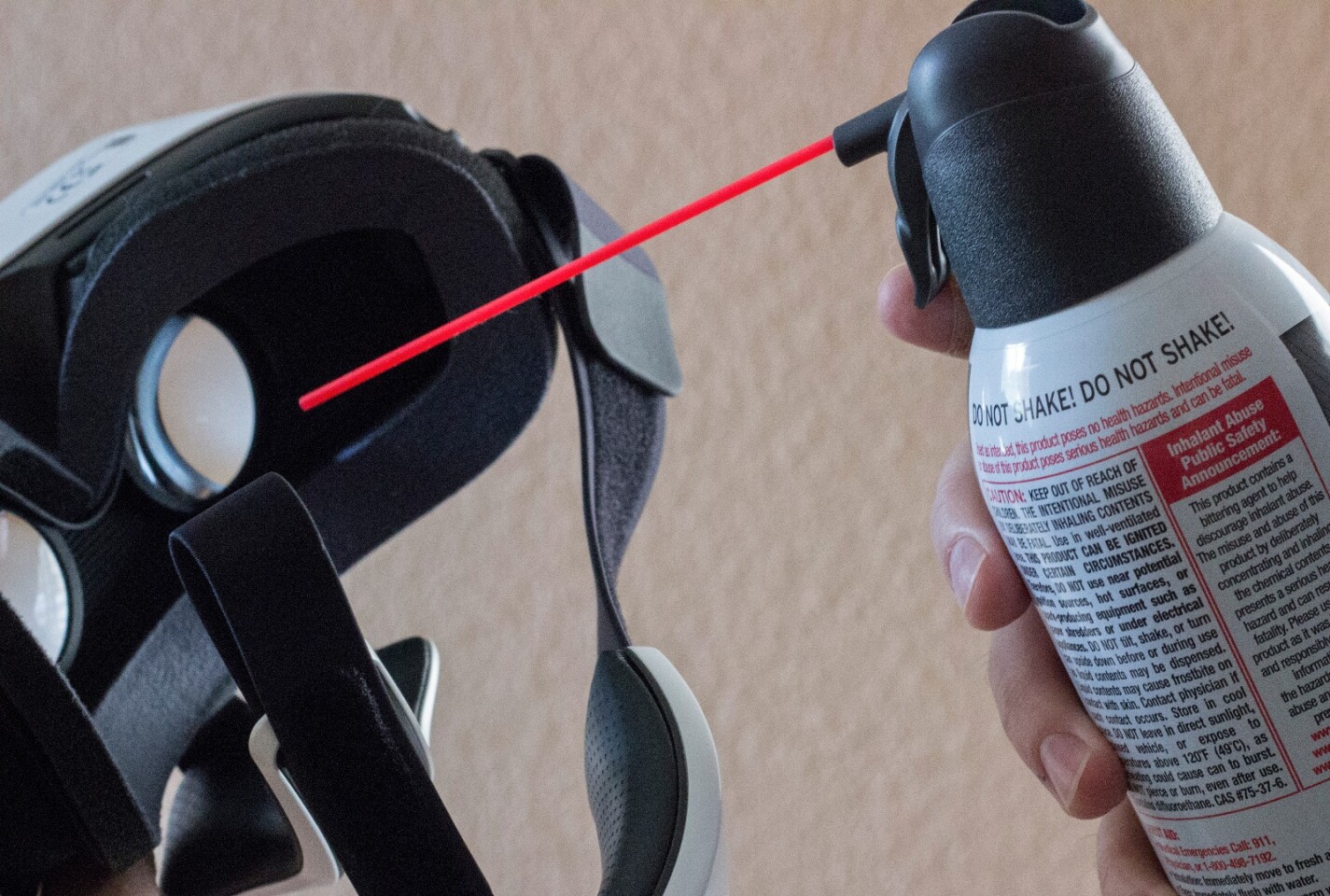 You'll need to regularly clean your headset, to avoid getting dust particles in your field of view (Photo: Will Shanklin/Gizmag.com)
