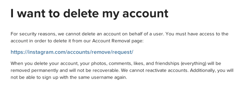 If you're fed up, you can delete your account