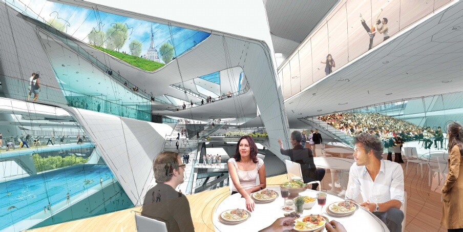 Food court at Penn Station by DS+R Design (Image: DS+R Design)