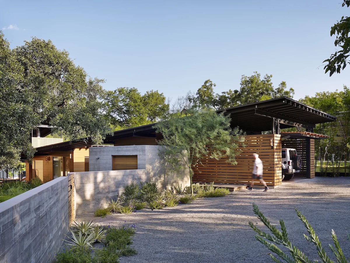 The Hog Pen Creek Residence was designed for a Bay Area couple looking to retire to Texas. Lake|Flato Architects delivered a unique home that is passively cooled thanks to its open layout