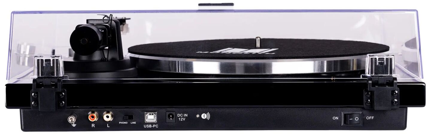 Monoprice's Monolith belt-drive turntables come with a built-in phono preamp, USB output and Bluetooth