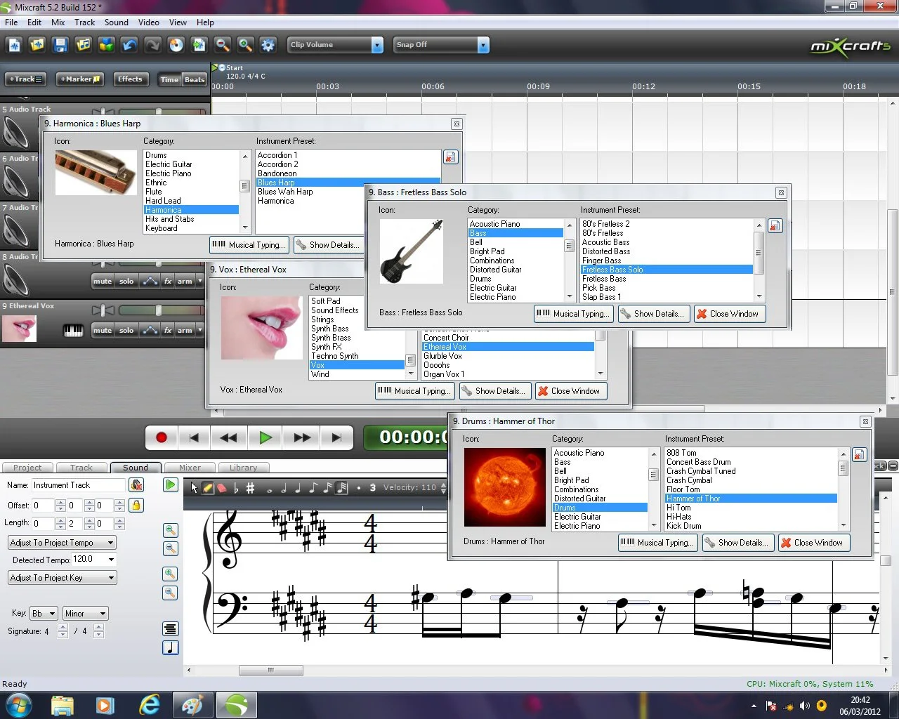 Some of the virtual instruments that can be used to create rich backing tracks without a musician in sight