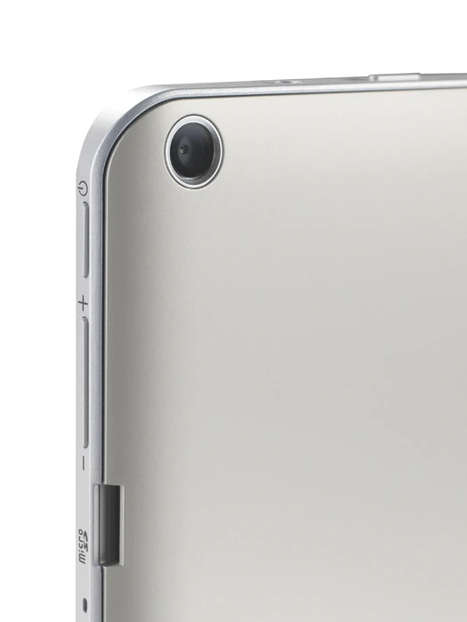 Power button, volume rocker and rear 5 MP camera
