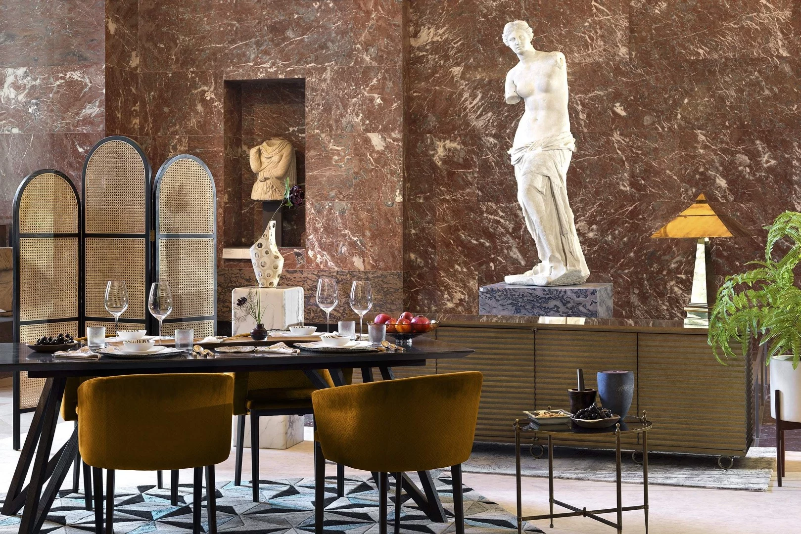 The winner of the competition and their guest will dine next to the Venus de Milo
