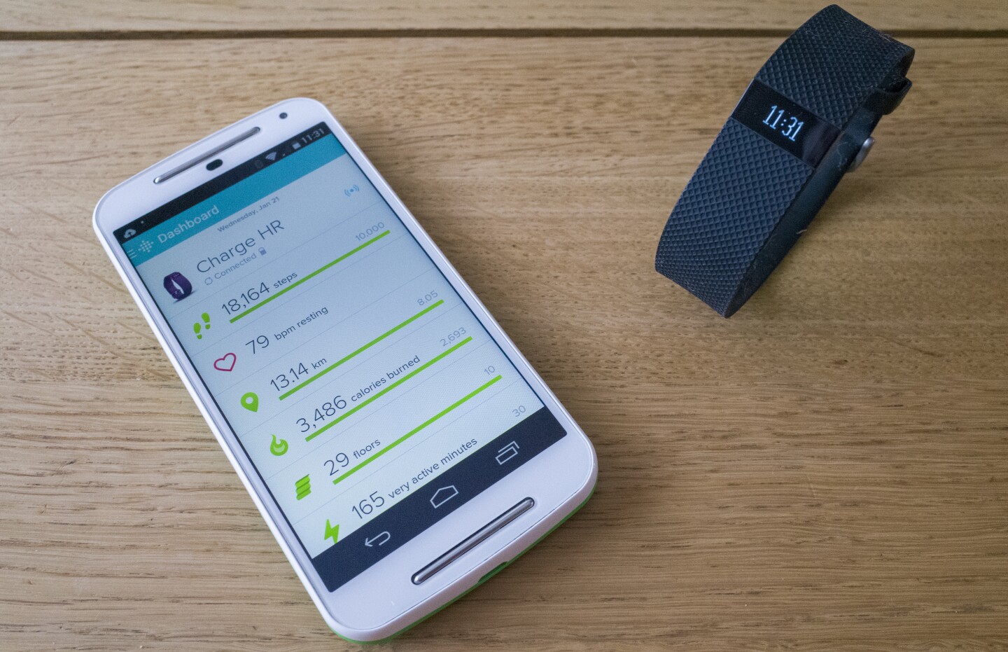 The Fitbit app is well designed and makes activity information easy to find and use (Photo: Gizmag/Simon Crisp)