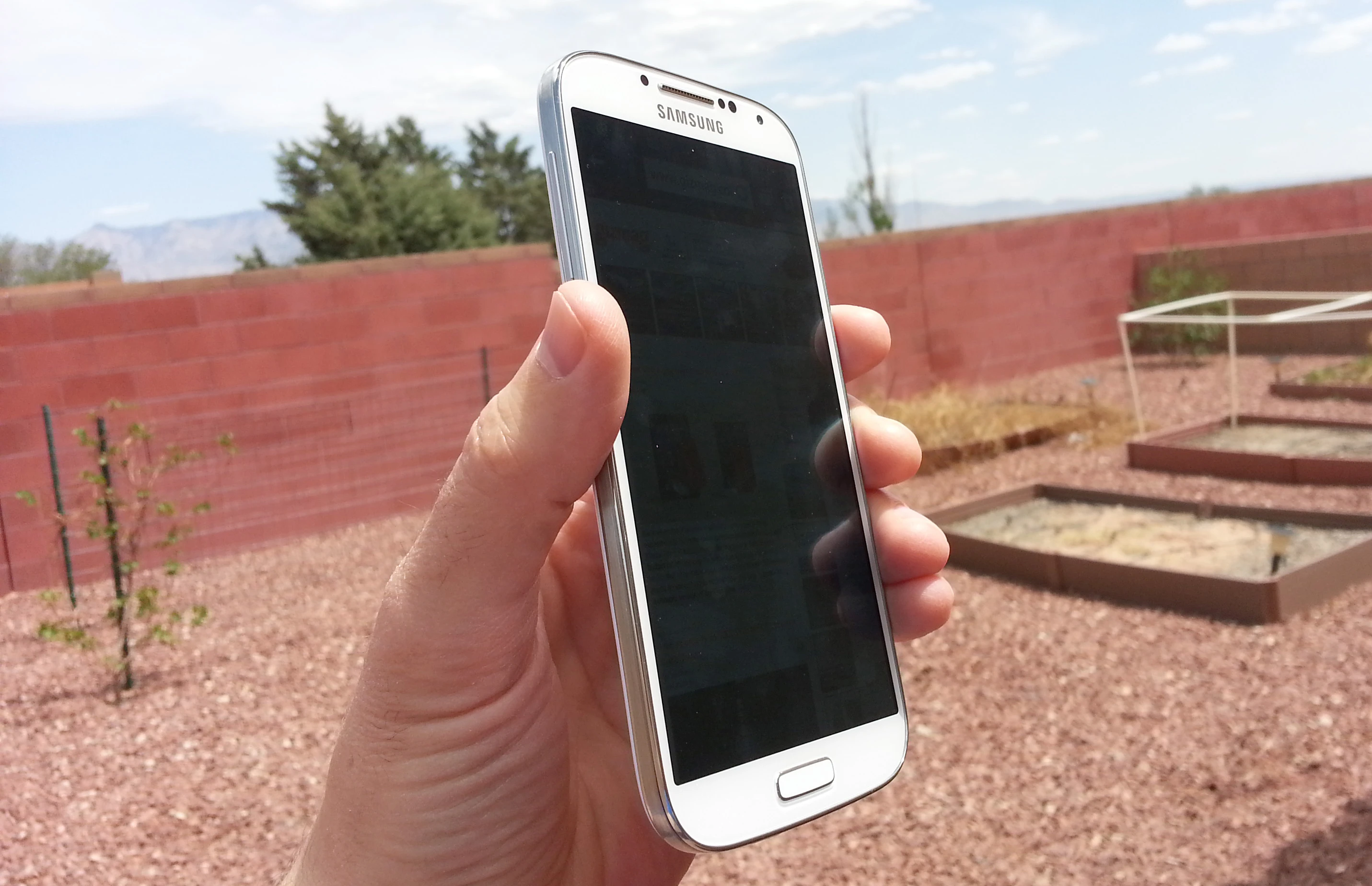 The Galaxy S4 feels extremely light in hand