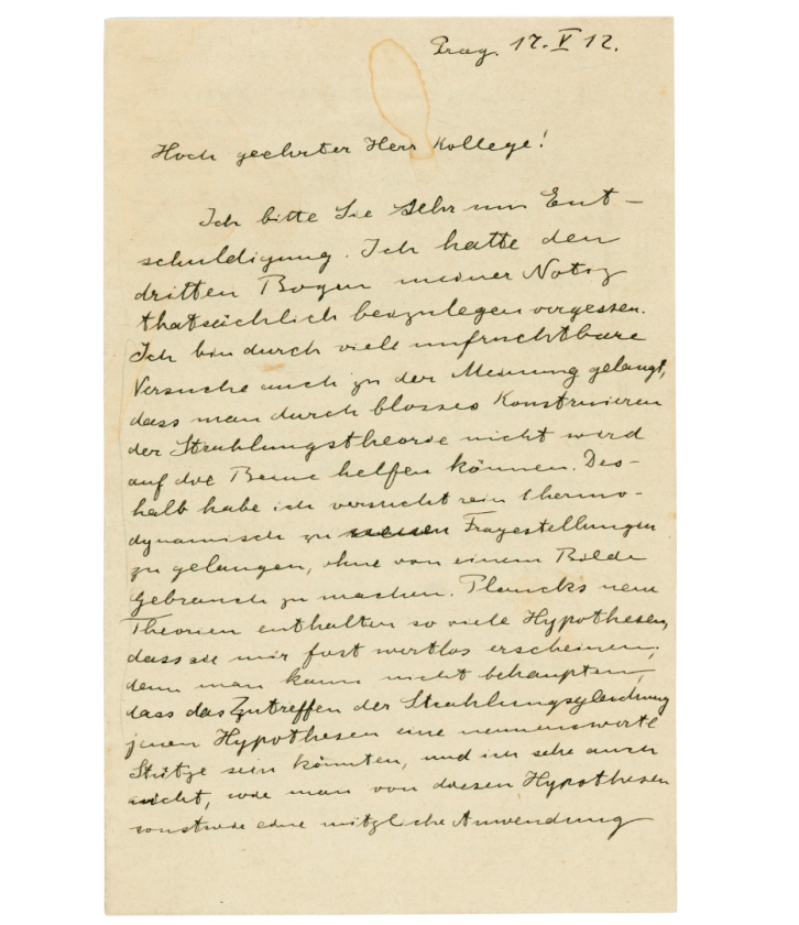 'Formulating the theory of gravitation' by Albert Einstein | Price: $37,995 (£30,000) | Auction Link | This four page autograph letter, was written in 1912 by Albert Einstein to Wilhelm Wien, the editor of Annalen der Physik, one of the oldest and most respected scientific journals on physics. Published since 1799, the journal publishes original, peer-reviewed papers in the areas of experimental, theoretical, applied, and mathematical physics and related areas. Much more detail on the letter in the auction description, including Einstein's reflection that "it is a great pity that the theory of gravitation leads to so little that is observable', and his scepticism about Max Planck's 'new theories' on radiation.