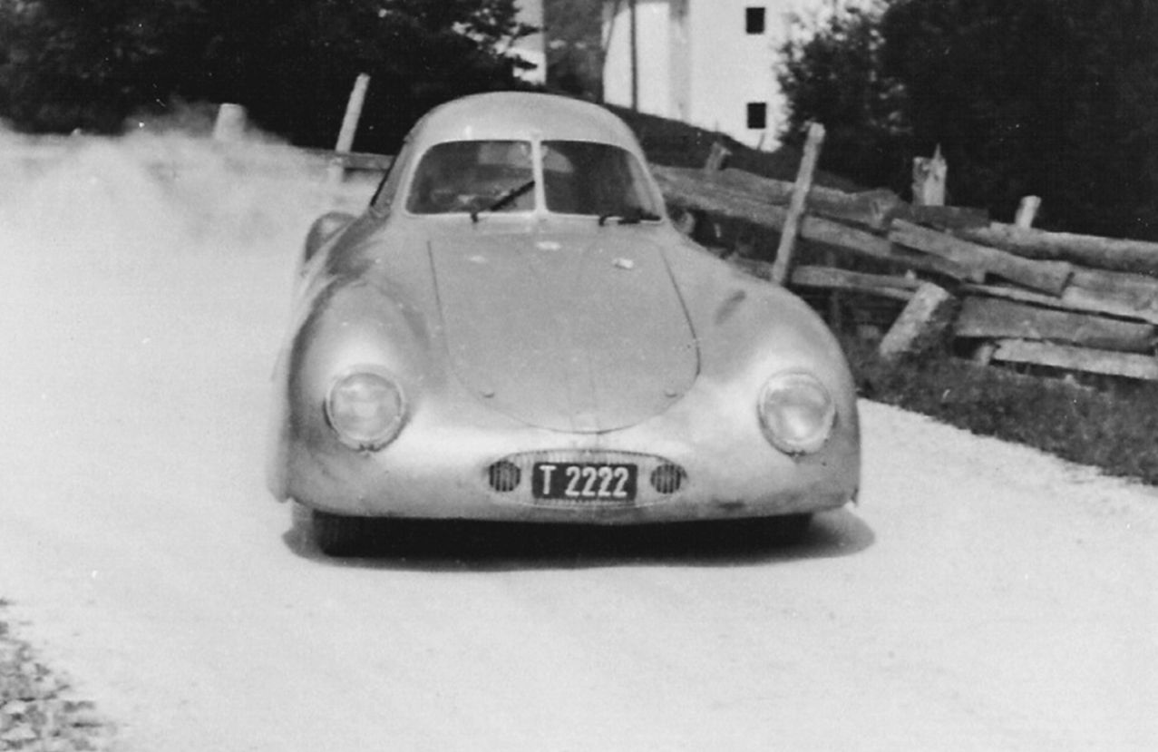 The auction car was the first car to compete under the Porsche name
