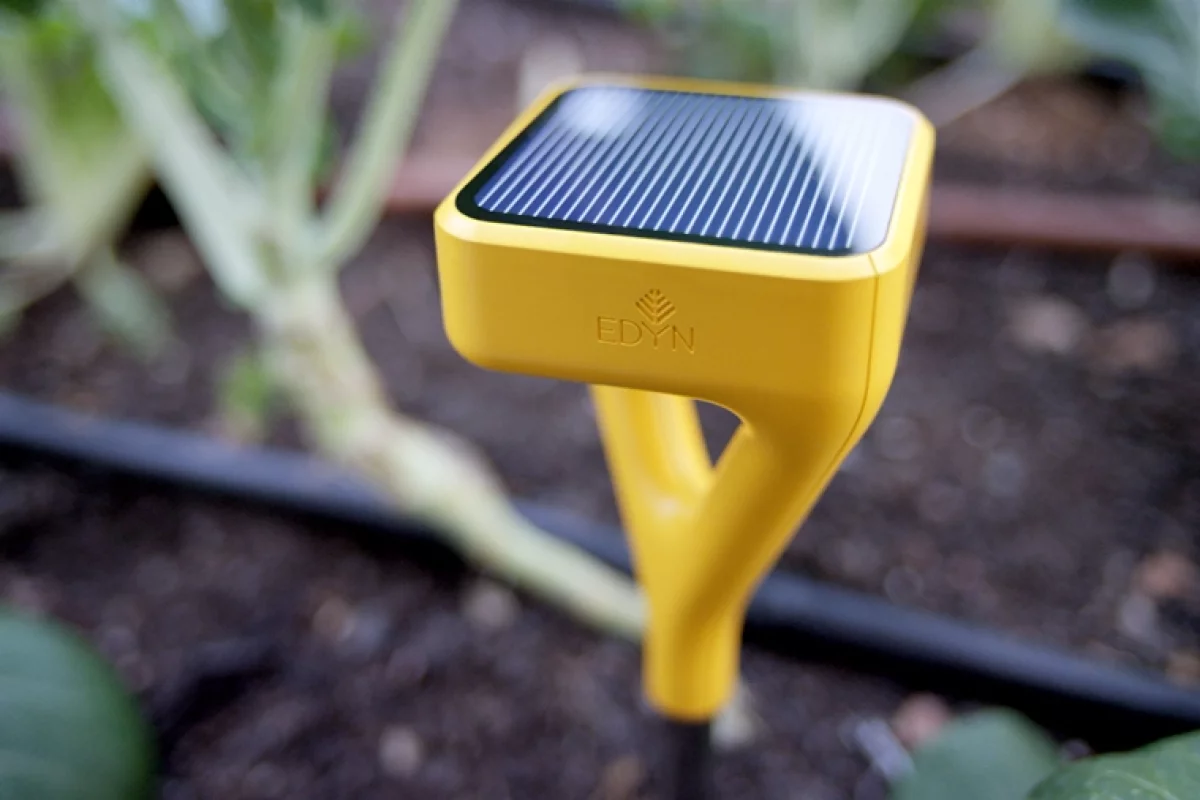 The Edyn smart garden system helps monitor and track conditions in the garden