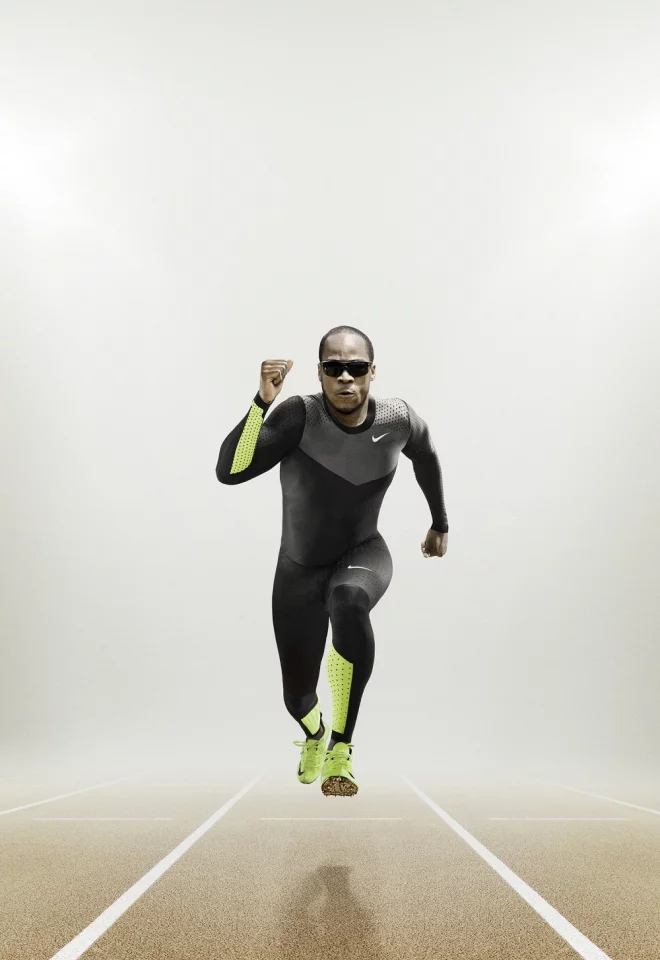 The Nike Pro TurboSpeed track uniform in action