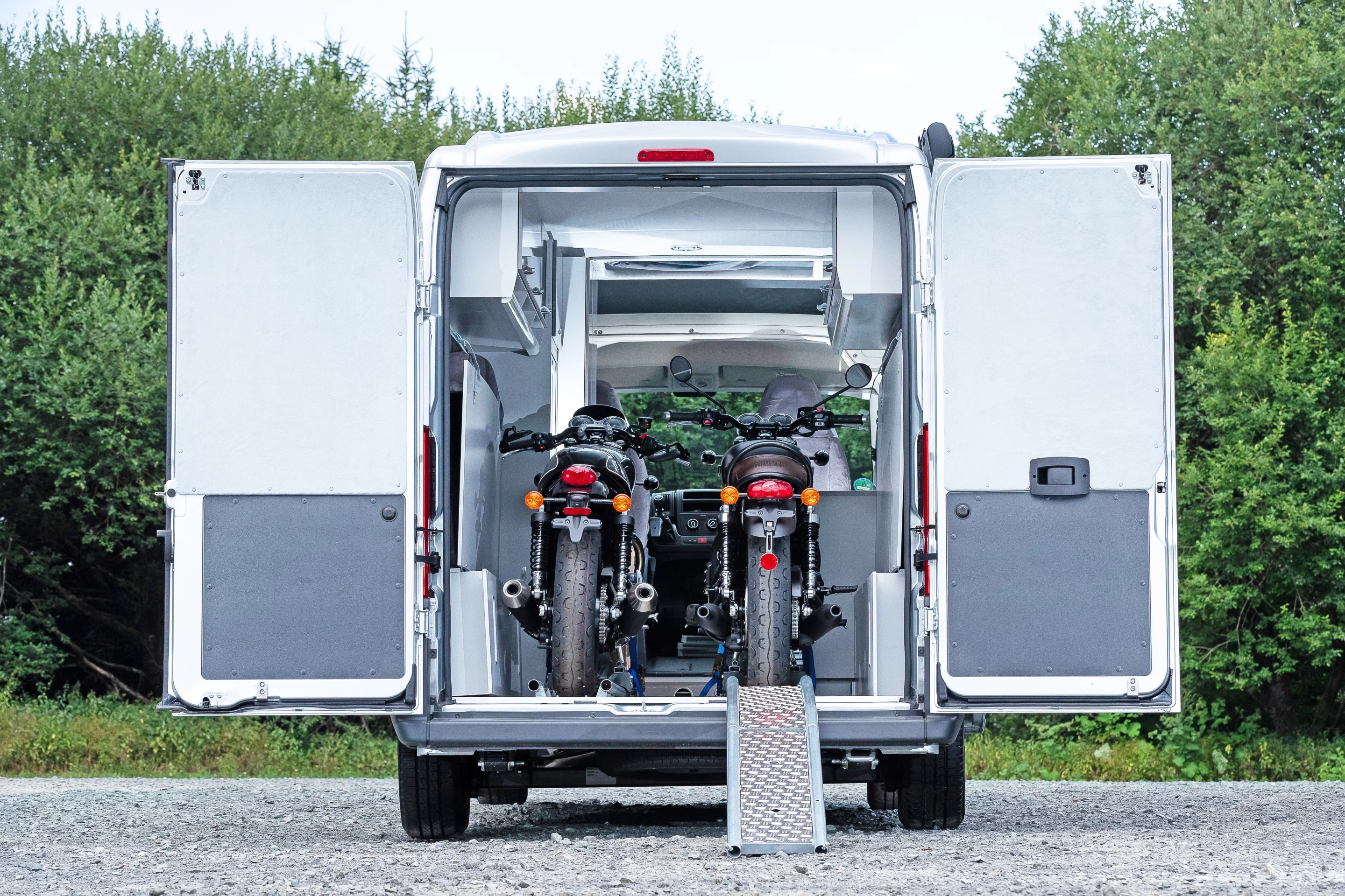 Biker Solution Classic loaded up for a weekend of riding and camping