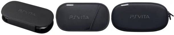 Sony has listed first-party accessories to be available on the date of launch (PS Vita's pouch is shown)