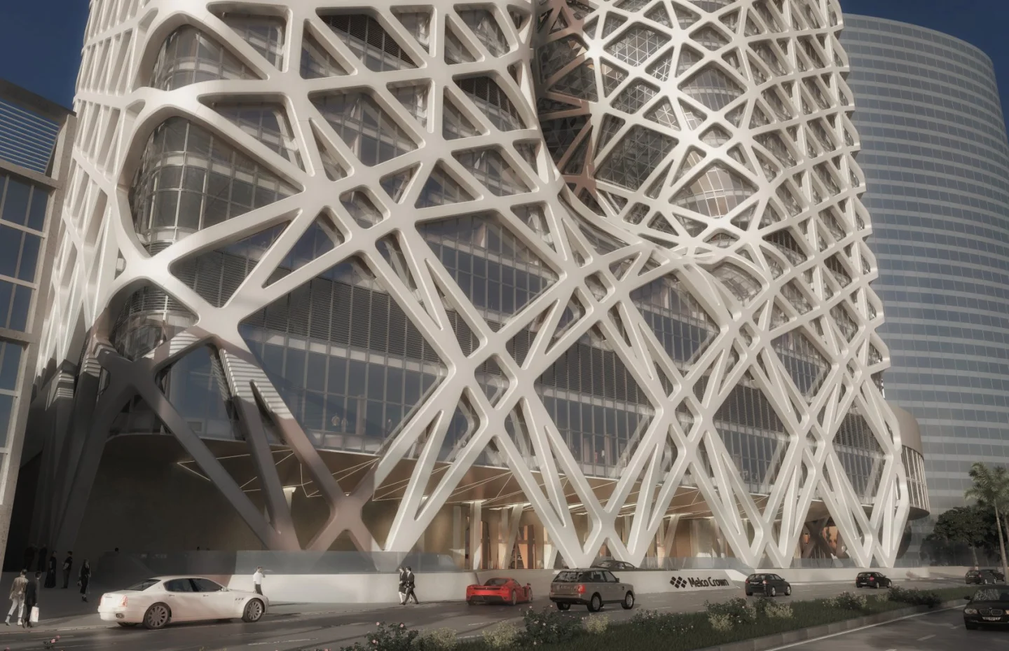 According to the architects, the external facade was not only designed to optimize the interior programming, but to aesthetically fit with Macau’s reworked Cotai strip