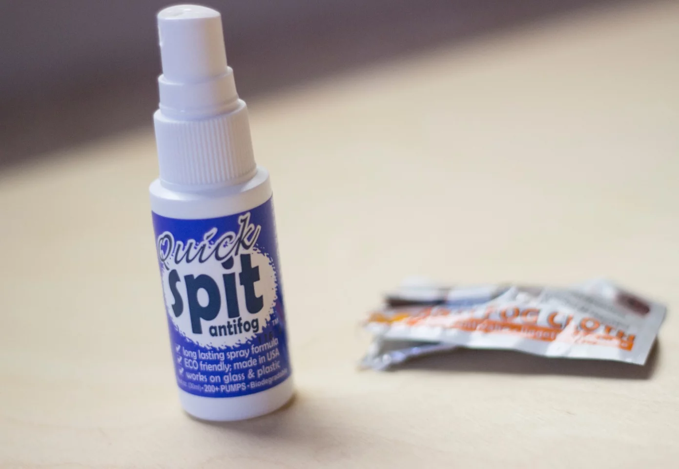 Jaws Quick Spit is a defogging product (aimed at scuba masks) that can help to defog your Gear VR (much cheaper than Clarity Defog It Wipes, right)