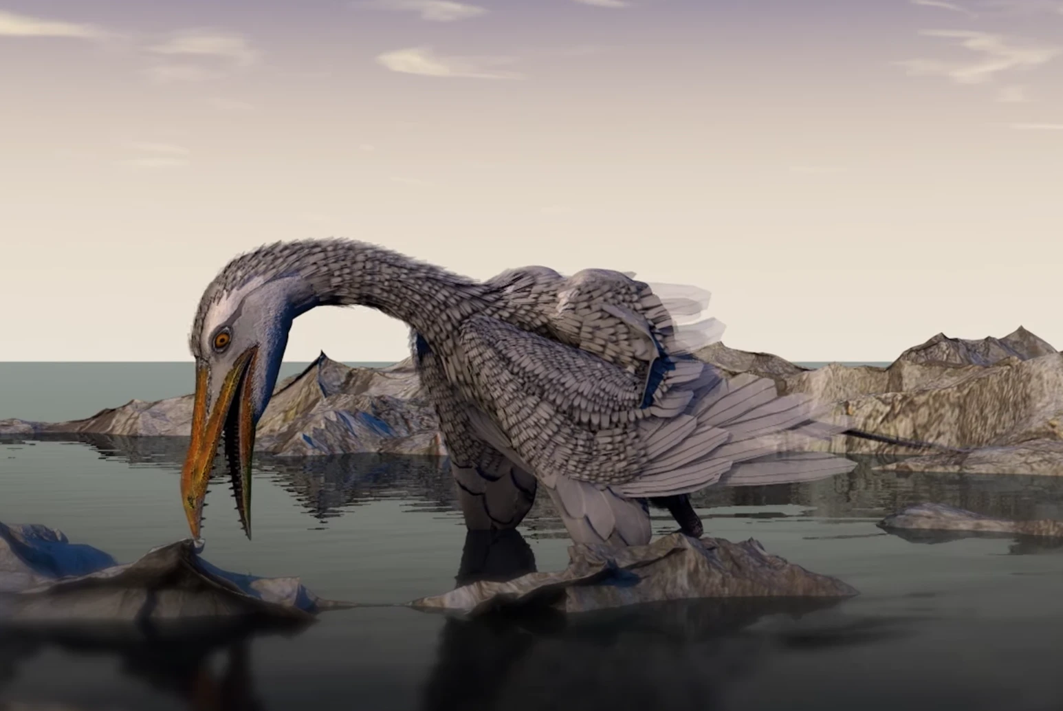 Scientists think that the beak of Ichthyornis dispar evolved as a surrogate hand