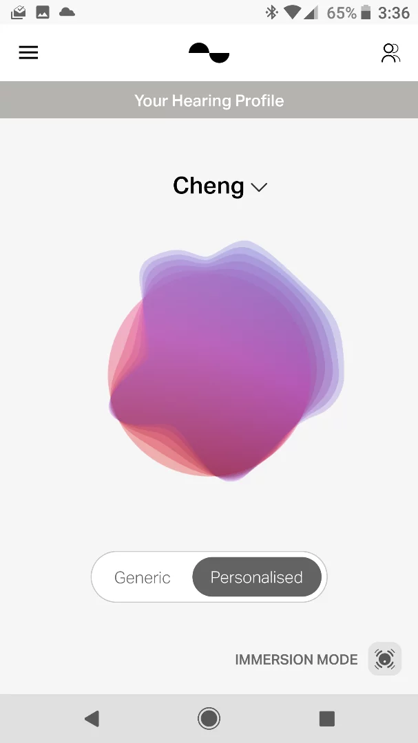 Nuraphones: Cheng's hearing profile doesn't show any major areas of high or low sensitivity