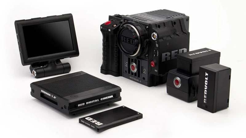 The 4K Scarlet X camera kit components