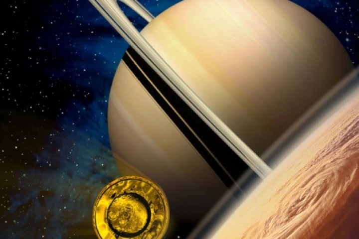 The Huygens Probe will enter the upper layers of Titan's atmosphere at 22000 km/h, slowing to about 1400 km/h in less than 2 minutes. Artists view courtesy of ESA-D. DUCROS