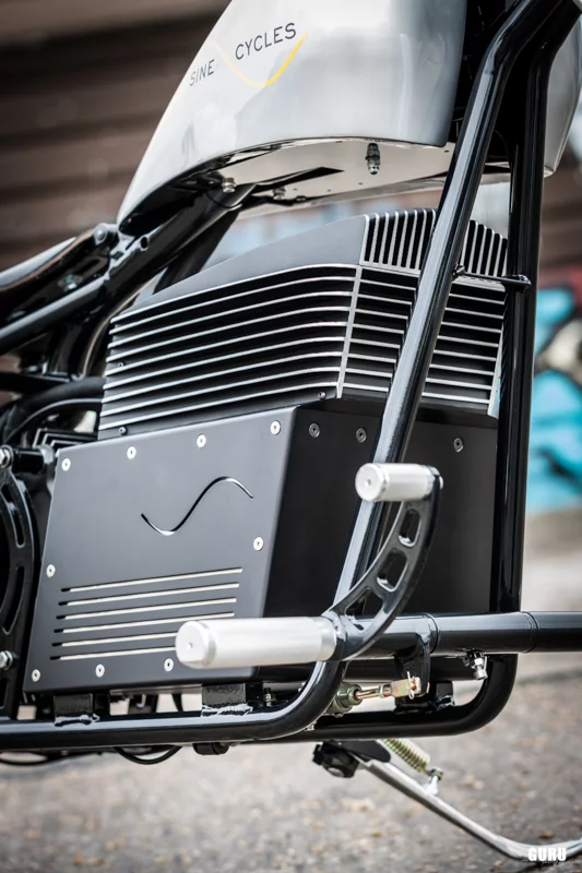 The Cleveland Cyclewerks frame required considerable modifications to accomodate the new electric powertrain