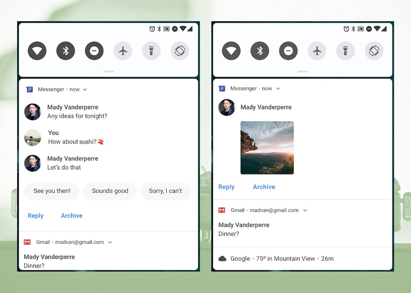 Richer messaging notifications are one of the improvements coming with Android P