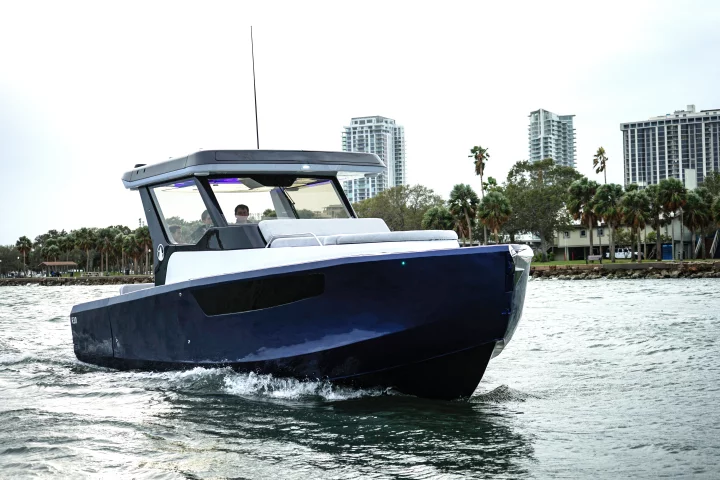 The R30 electric day cruiser was officially launched in St. Petersburg, Florida, on December 16