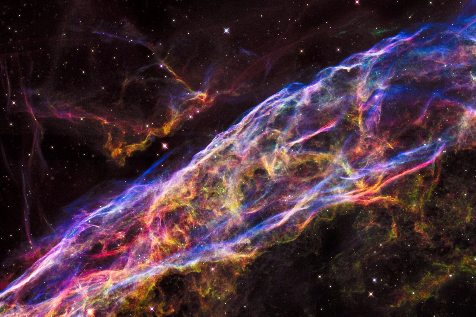 Veil nebula as seen from the Hubble Space Telescope