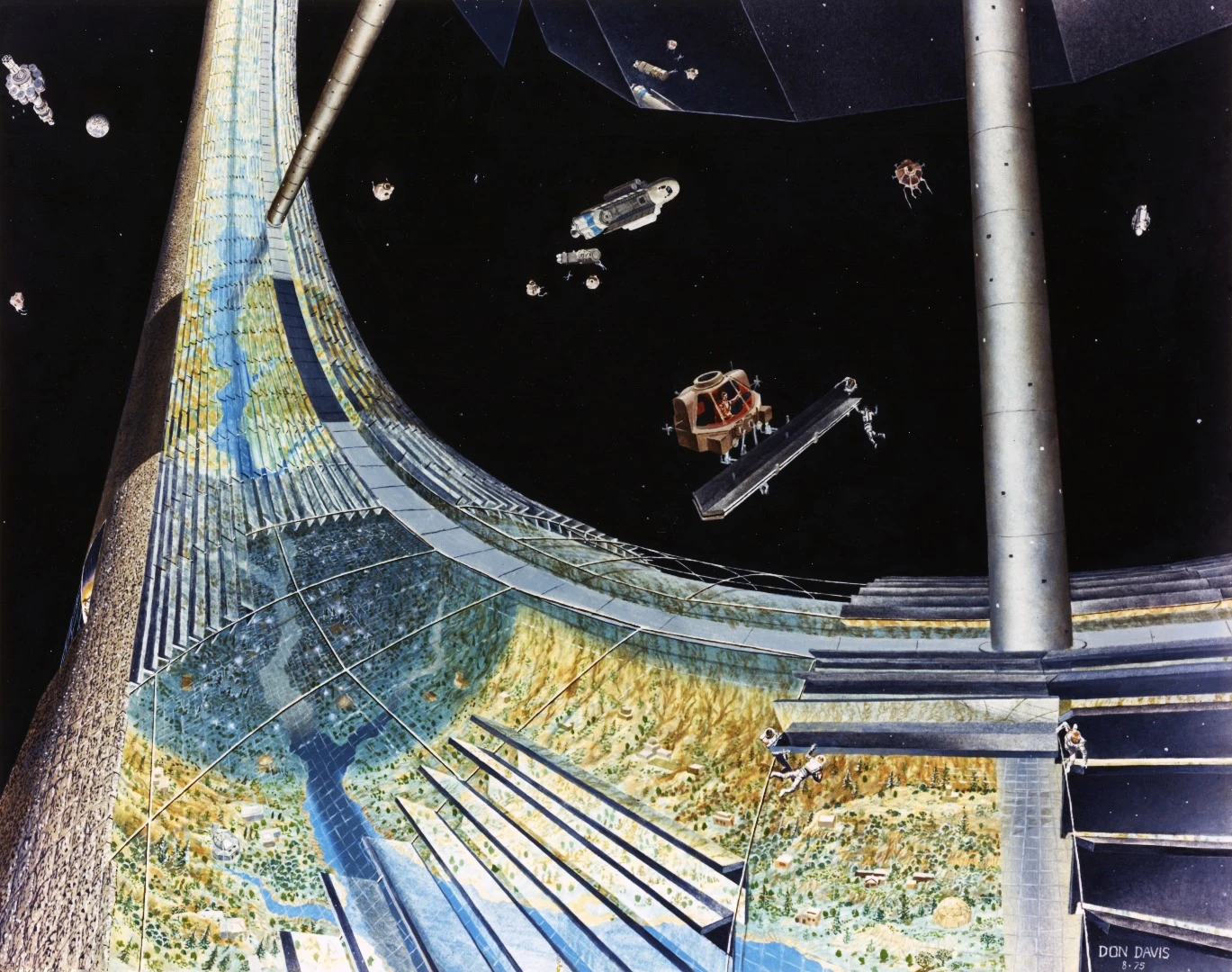 A Stanford torus under construction, by Don Davis