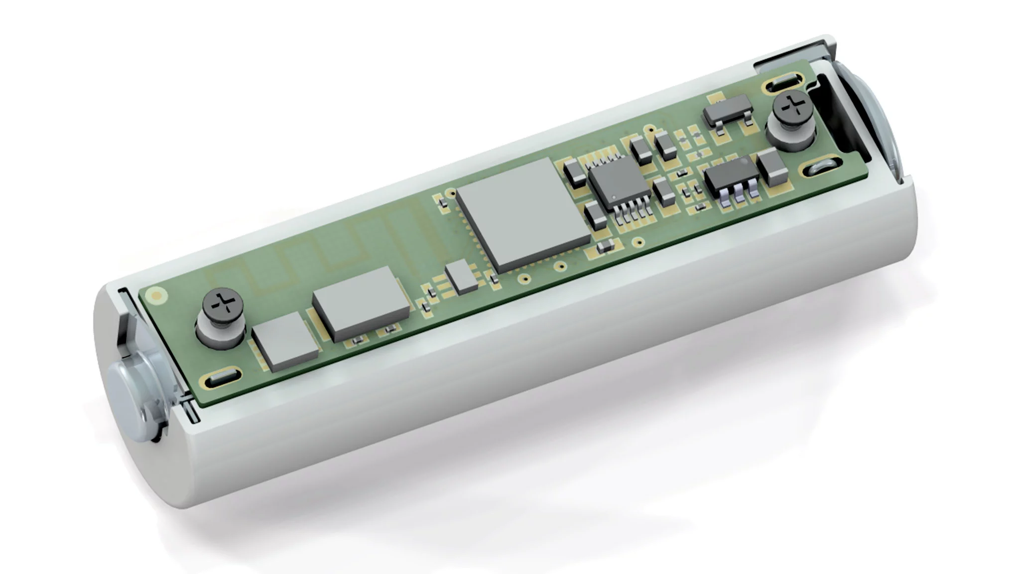 This is a CAD rendering of the final product's innards