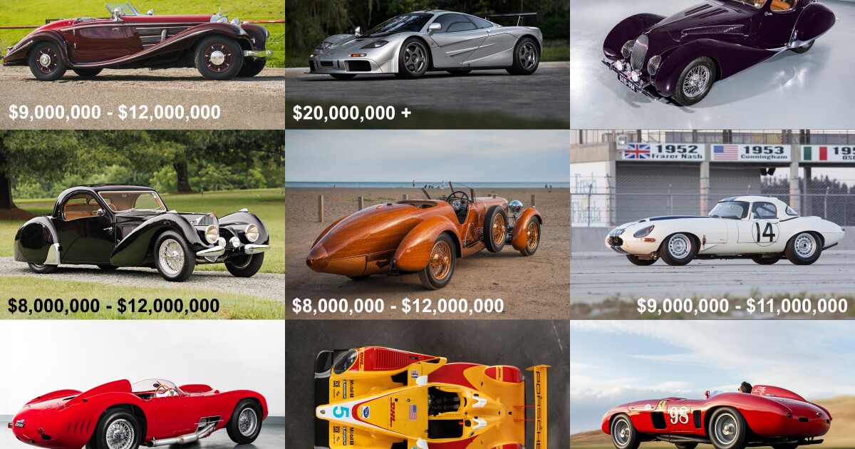 Monterey Car Week 2022 Auction Preview the 10 million cars